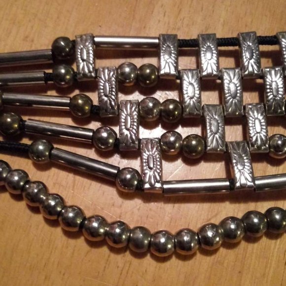 1970 silver tone and black rope belt. SHIPS FREE main image 10